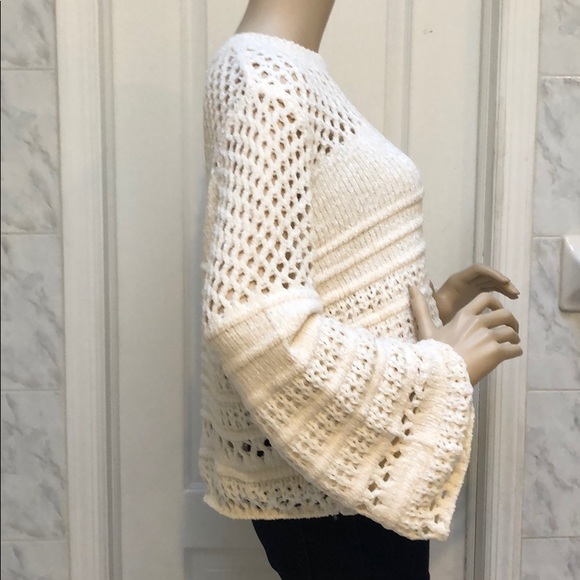 IVORY LAZER CUT SWEATER - Picture 5 of 7
